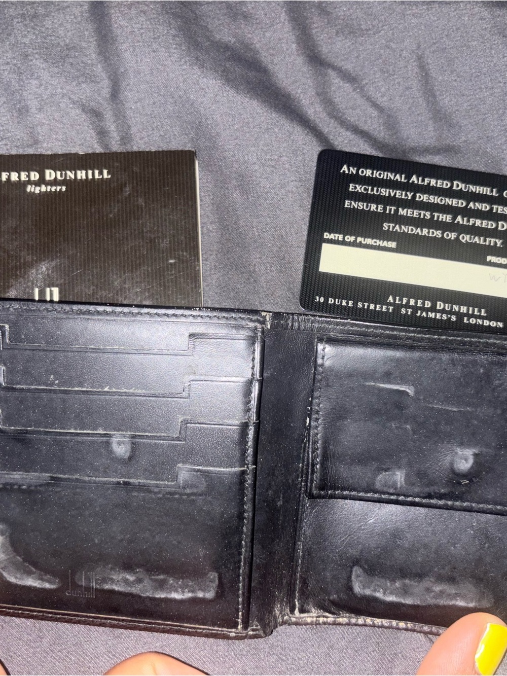 Dunhill Black Leather Bifold Wallet